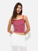 Short Striped Strappy Top